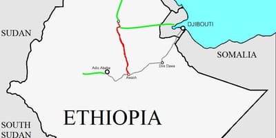 Efiopiya dəmir yolu xəritəsi