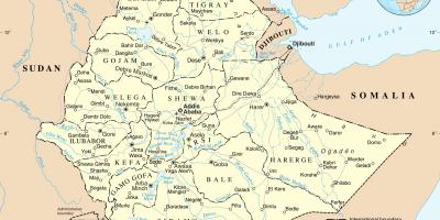 Siyasi xəritəsi Efiopiyada